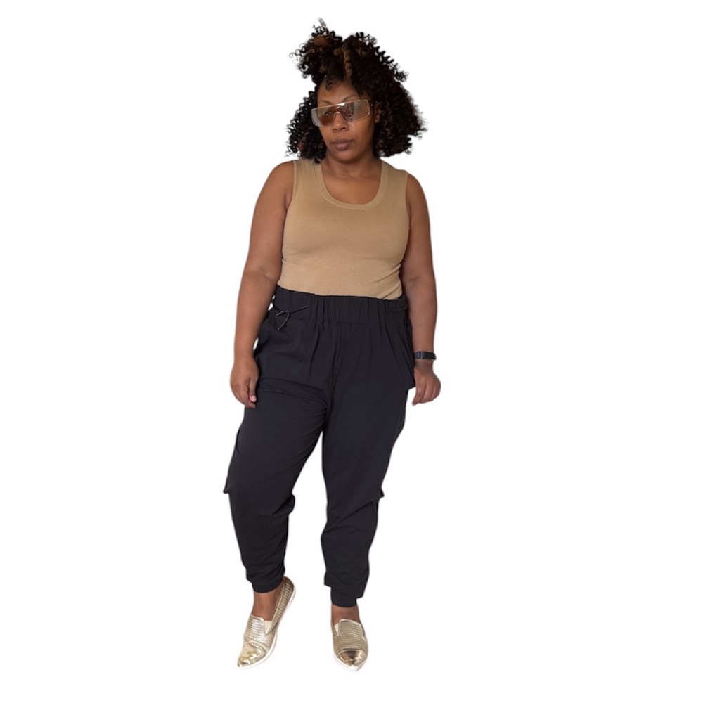 ADAY Pants High Rise SUNDAY MORNING Joggers Belted Waist